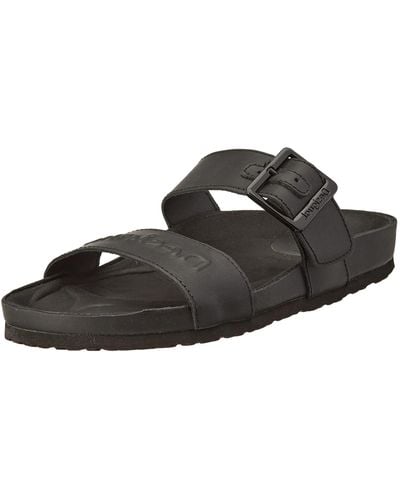 Desigual Shoes_aries_half Logo Flat Sandal - Black