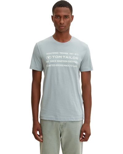 Tom Tailor 1034398 T-Shirt mit Print - Blau