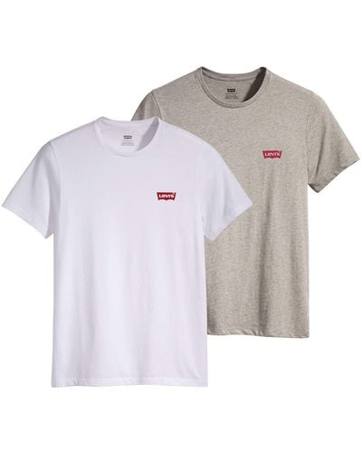 Levi's 2-Pack Crewneck Graphic Tee Camiseta Hombre - Blanco