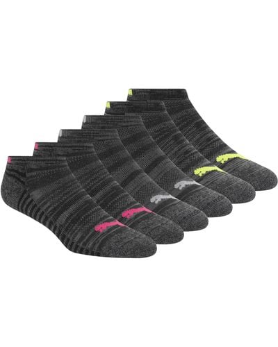PUMA Womens 6 Pack Low Cut Socks - Black