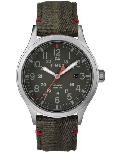 Timex Analog Quarz Uhr mit Nylon Armband TW2R60900 - Mettallic