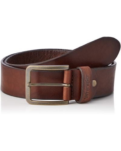 Wrangler Structured Belt Jeans - Brown