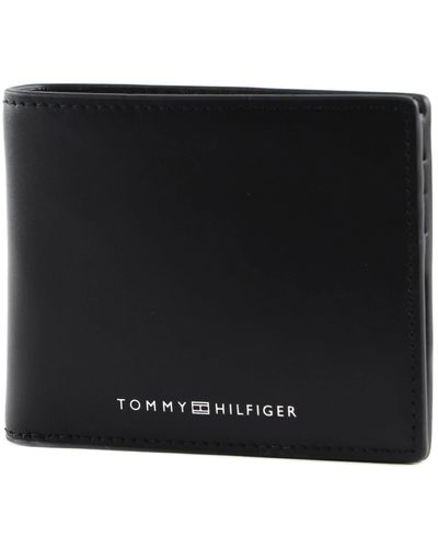 Tommy Hilfiger Th Modern Mini CC Portefeuille en Cuir - Noir