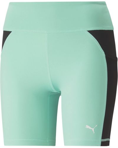 PUMA Shorts da Training Aderenti Fit 5" da Donna S Electric Peppermint Black Green - Verde