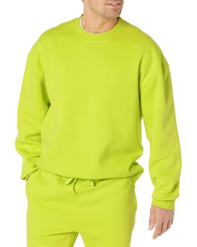 Amazon Essentials Oversized-fit Crewneck Sweatshirt - Yellow