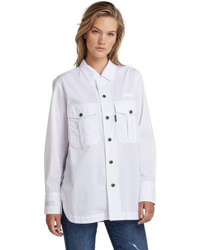 G-Star RAW Officer Los Shirt Voor - Wit