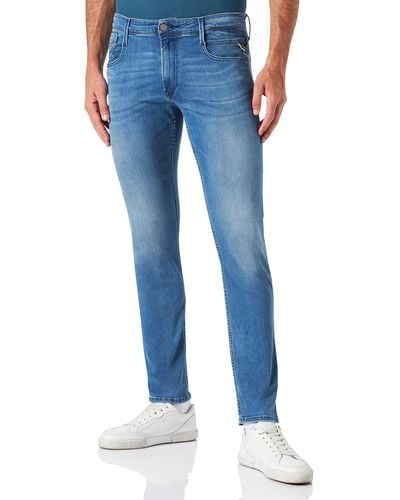 Replay Anbass Powerstretch Denim Jeans - Blue