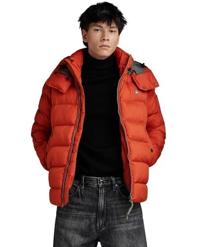 G-Star RAW G-Whistler Padded Hooded Jacket - Rosso