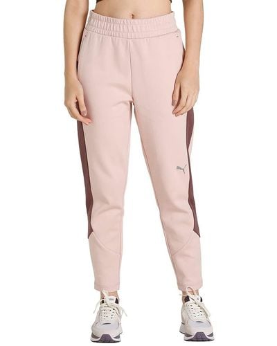 PUMA Pants Pantalon Taille Haute Evostripe L Rose Quartz Pink - Multicolore