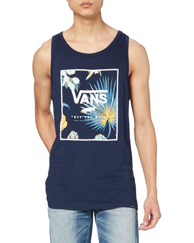 Vans Print Box Tank Camiseta de Tirantes Anchos - Azul