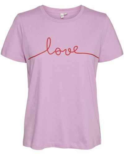 Vero Moda Vmkami S/S O-Neck T-Shirt JRS Btq Ga - Pink