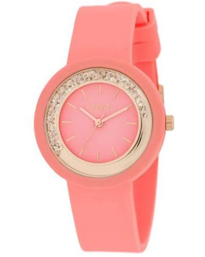 Liu Jo Analog Quarz Uhr mit Silikon Armband TLJ2202 - Pink