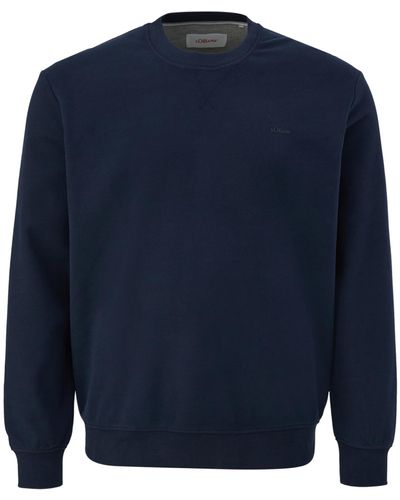 S.oliver Big Size 2148798 Sweatshirt mit Logo-Detail - Blau