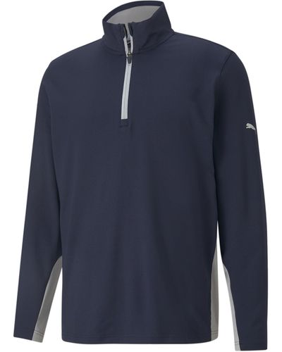 PUMA Gamer Quarter-zip Golf Sweatshirt Navy Blazer L - Blue
