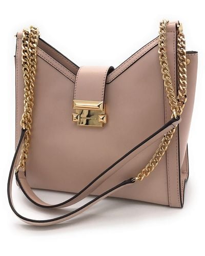 Michael Kors Michael Whitney Small Chain Shoulder Tote Soft Pink One Size - Brown