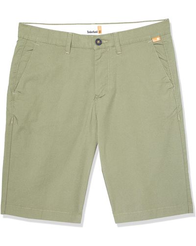 Timberland Chino Bermuda Shorts With Logo Patch - Green