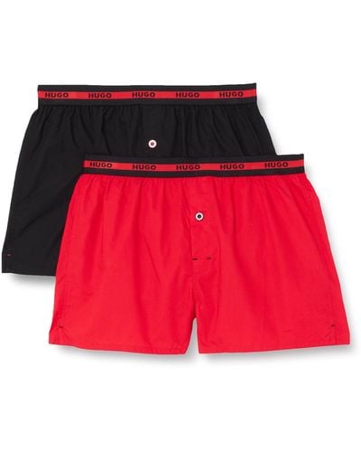 HUGO Woven Twinpack 10251717 Boxer L - Red