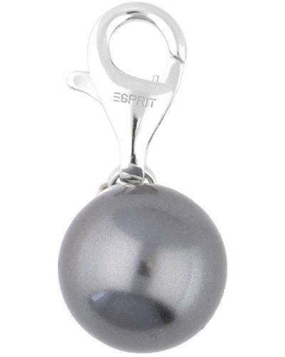 Esprit 4426037 Pendant Charms Grey Pearl Xl 925 Sterling Silver - Metallic