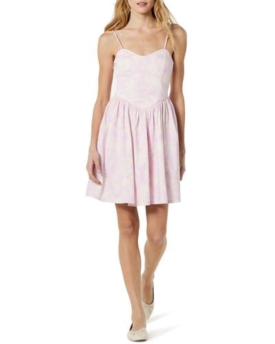 The Drop Perla Shaped Waist Mini Dress Kleider - Pink