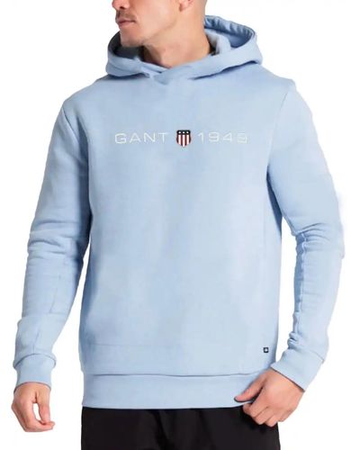 GANT Printed Graphic Hoodie Hooded Sweatshirt - Blue