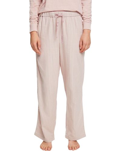 Esprit Flanelle WV Stripe Nwsus S P_a_LL Bas de Pijama - Rose