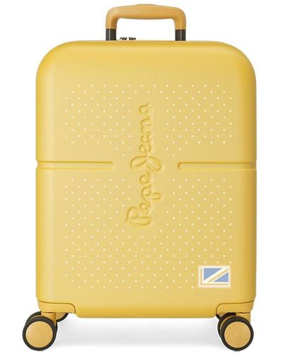 Pepe Jeans Laila Juego de Maletas Ocre 55/70 cms Rígida ABS Cierre TSA Integrado 116L 7,54 kgs 4 Ruedas Dobles Equipaje de o - Amarillo