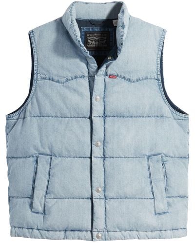 Levi's Western Super Puffer Vest Jackets - Blue