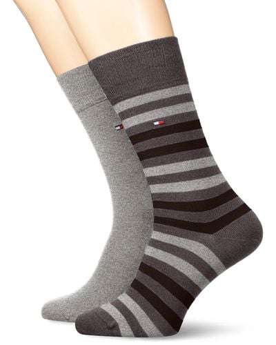 Tommy Hilfiger Th Duo Stripe Sock 2p - Black