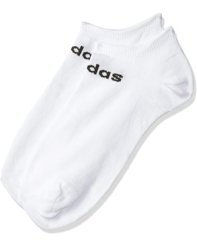 adidas No Show 3 Pack Trainer Socks White/black Uk 11-14