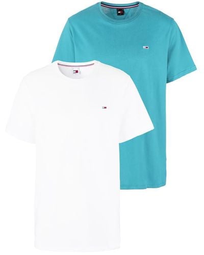 Tommy Hilfiger X2 T-Shirt Blanc/Bleu DM0DM15381 Bleu M