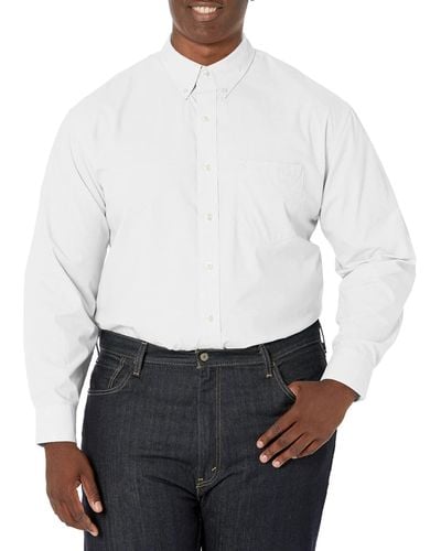 Izod Performance Natural Stretch Solid Long Sleeve Shirt - White