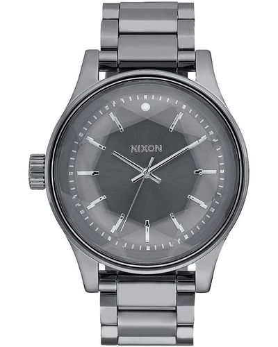 Nixon Analog Quarz Uhr mit Leder Armband A992-2359-00 - Weiß