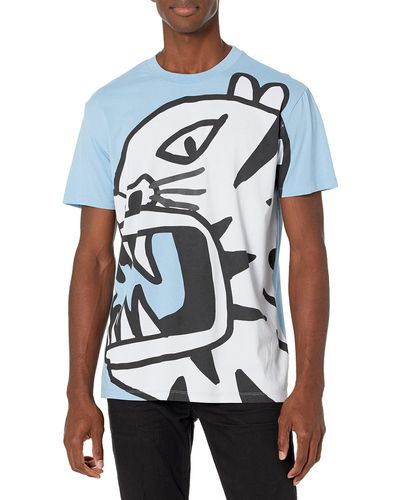 Desigual Ts_tiger T-shirt - Blauw