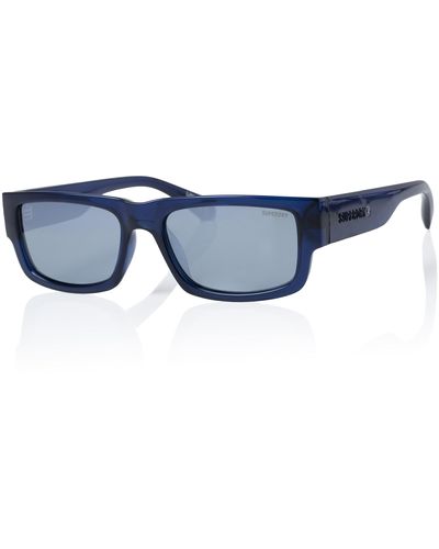 Superdry Sds 5005 Sunglasses 106 Blue Crystal/silver Mirror