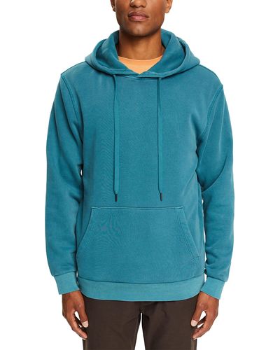 Esprit 992ee2j304 Sudadera con Capucha - Azul