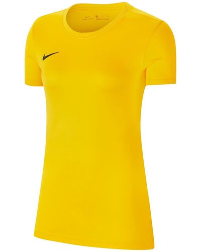 Nike T-shirt Korte Mouw Dry Park Vii Ss Jersey Women - Geel