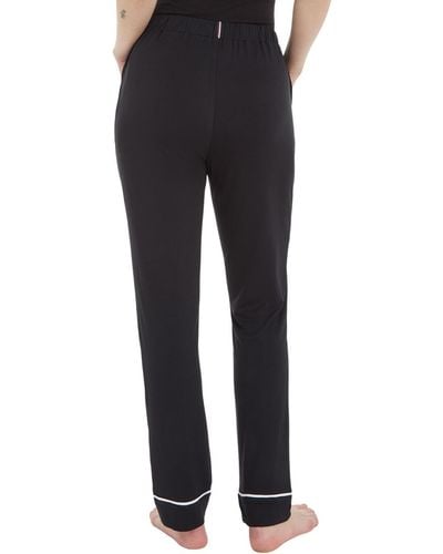 Tommy Hilfiger S Pyj Trousers With Piping Black M