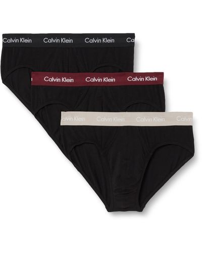 Calvin Klein Hip Brief 3Pk para Hombre - Negro