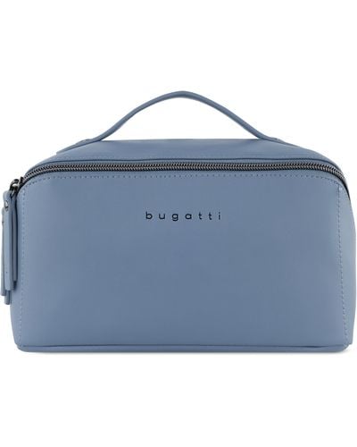 Bugatti Almata borsa per il trucco con apertura grande - Blu