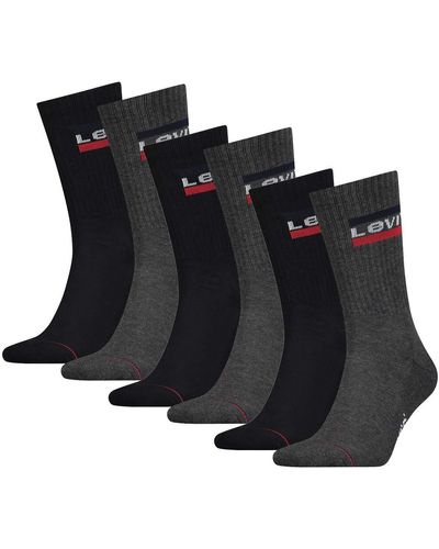 Levi's Sportswear Logo Regular Cut Socks Multipack 6 Pack Chaussettes décontractées - Bleu