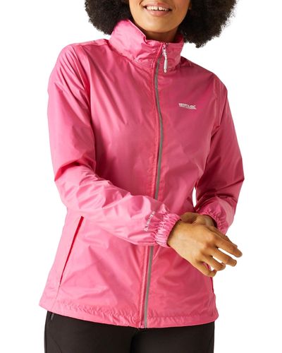 Regatta S Ladies Corinne Iv Waterproof Packable Jacket Coat - Pink