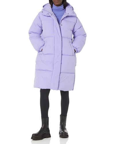 Amazon Essentials Oversized Long Puffer Jacket - Purple