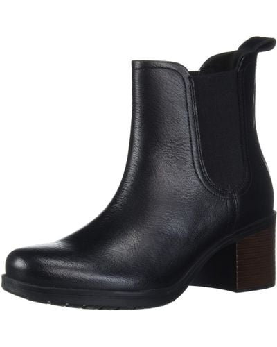 Clarks Hollis Jasmine Fashion Boot, Black Leather, 4.5 Uk