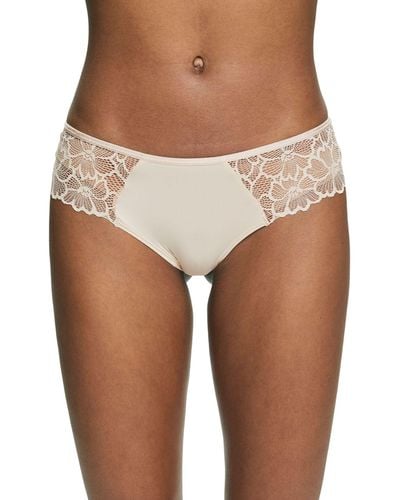 Esprit Bodywear Big Flower Lace Rcs Brz.shorts Hipster Knickers - Brown