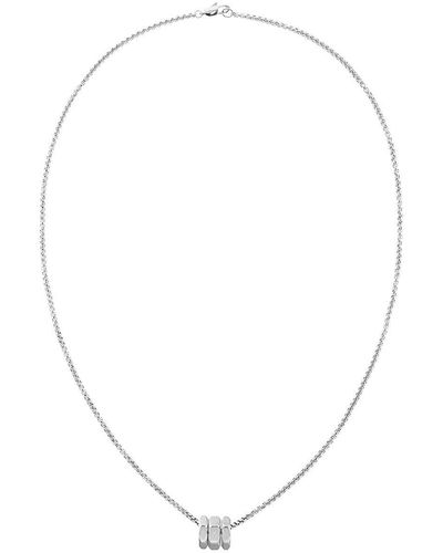 Calvin Klein Collar colgante para Hombre,Plata,Talla Única - Blanco
