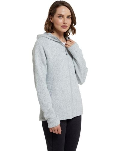 Mountain Warehouse Nevis Full Zip Womens Fleece Jacket - Lightweight, Compact & Breathable Coat With Pockets - For Spring Summer - Grey