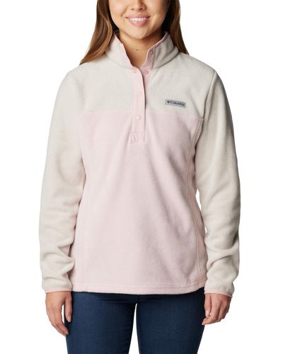 Columbia Sweater Benton Springstm 1/2 Snap Pullover Red S Women - Natural
