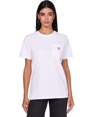 Carhartt Plus Size Wk87 Workwear Pocket Short Sleeve T-shirt - White