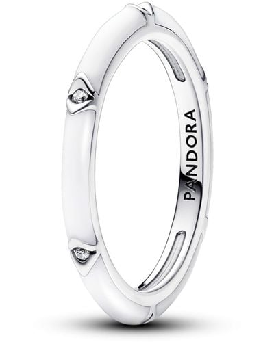 PANDORA ME Steine & Emaille Ring aus Sterling Silber mit Cubik Zirkonia - Weiß