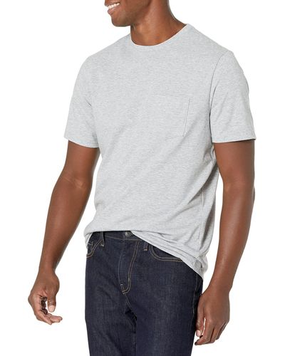 Amazon Essentials 2-Pack Short-Sleeve Crewneck T-Shirt w/Pocket Uomo - Bianco